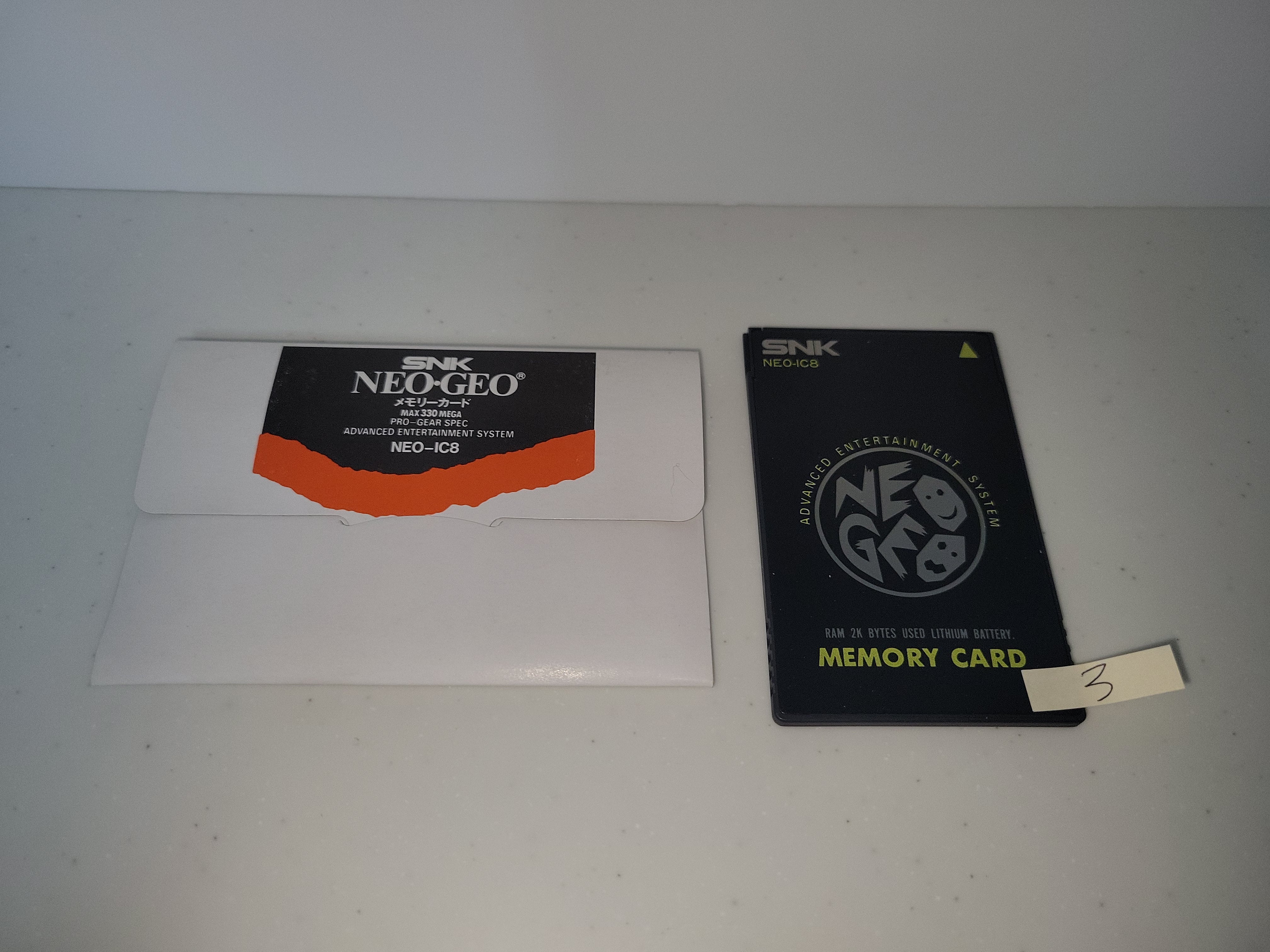Neo Geo AES Memory Card NEO-IC8 SNK Japan Lot of Data #821