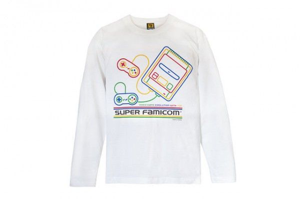 (size L - color WHITE) super famicom original tshirt + pin - t-shirt shirt dress  tshirt original
