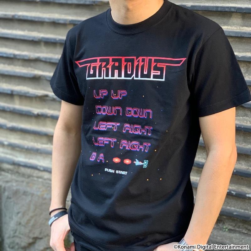 Gradius T-shirt -Black- XL Size - clothing shirts apparel