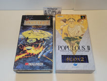 Load image into Gallery viewer, Populous + Populous 2 set - Nintendo Sfc Super Famicom
