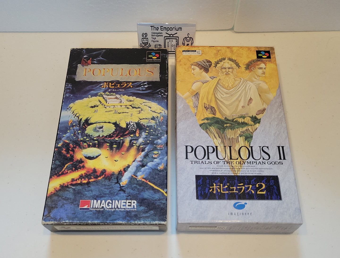 Populous + Populous 2 set - Nintendo Sfc Super Famicom