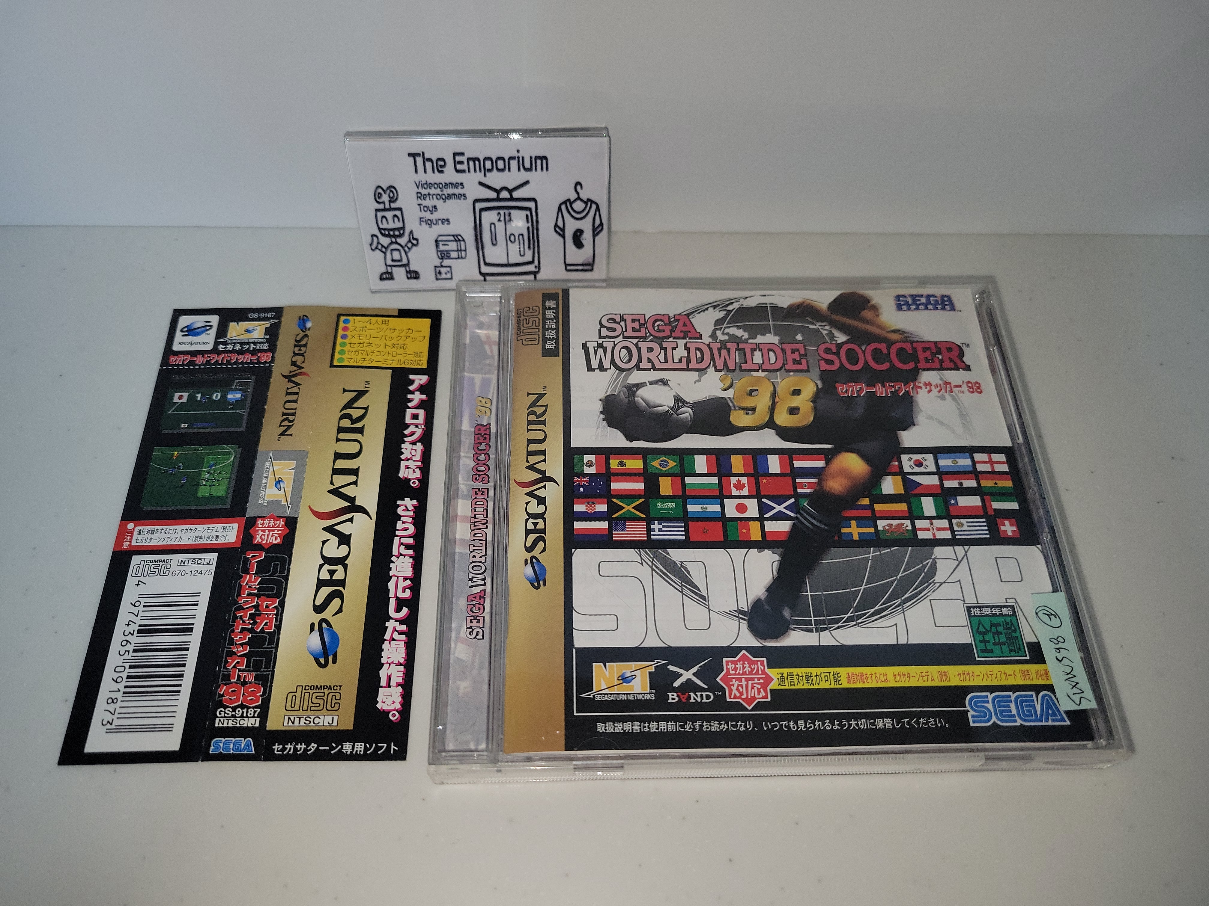 Jeu Sega Worldwide Soccer 98 Pour Sega Saturn - Version PAL FR (boîte Et Notice), état Correct Non Testé