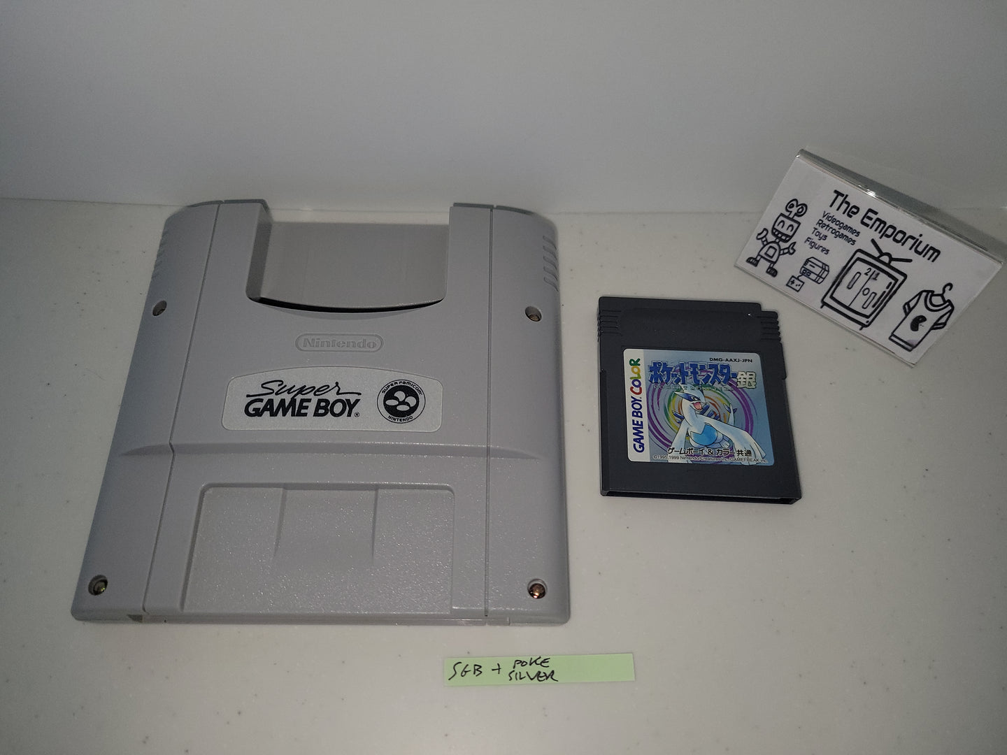 Super GameBoy Adapter + Pokemon  Silver - Nintendo Sfc Super Famicom