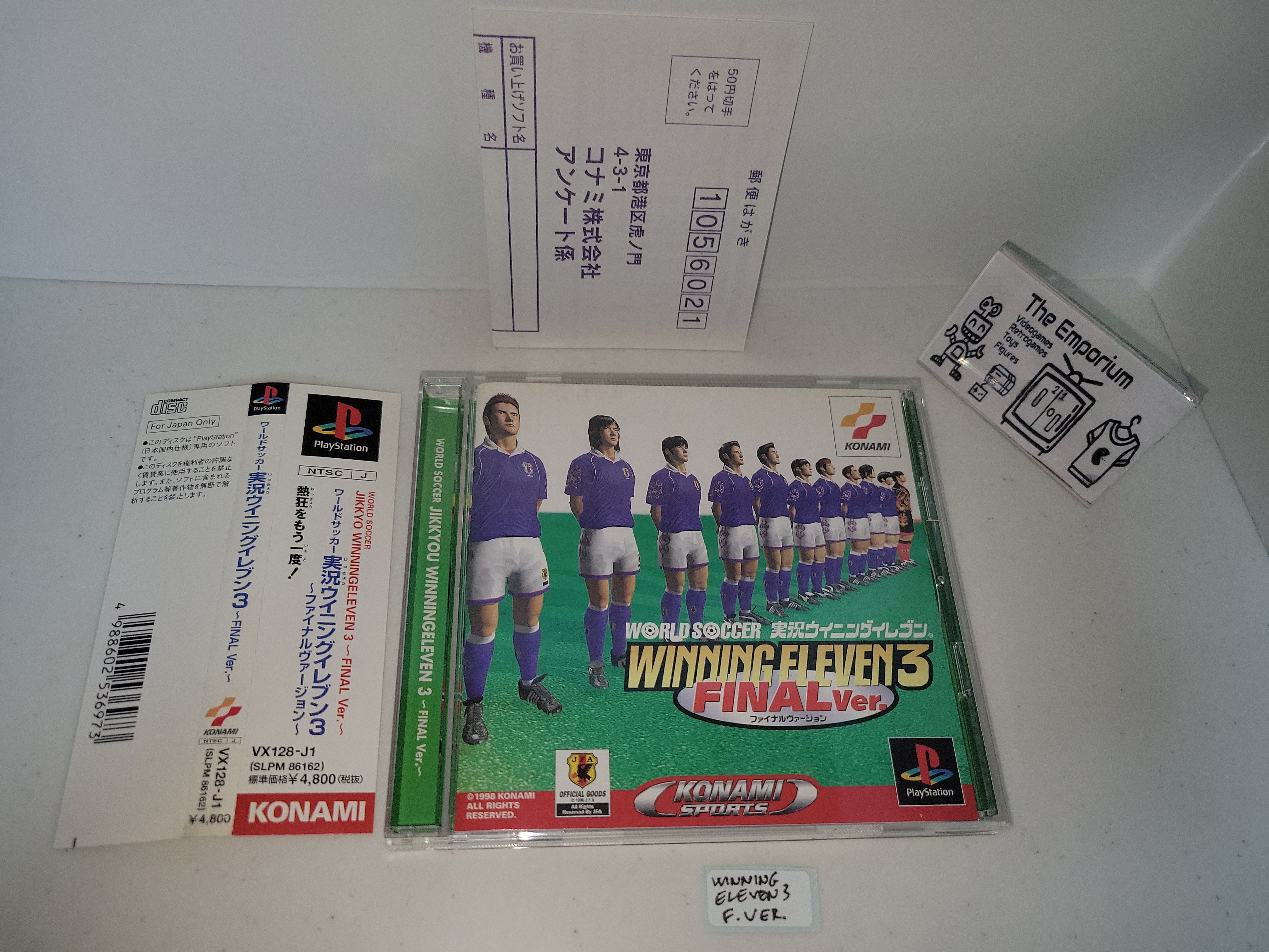 WORLD SOCCER JIKKYO WINNING ELEVEN 3 Per PlayStation - Gioco Konami, Edizione Giapponese SLPM-86162