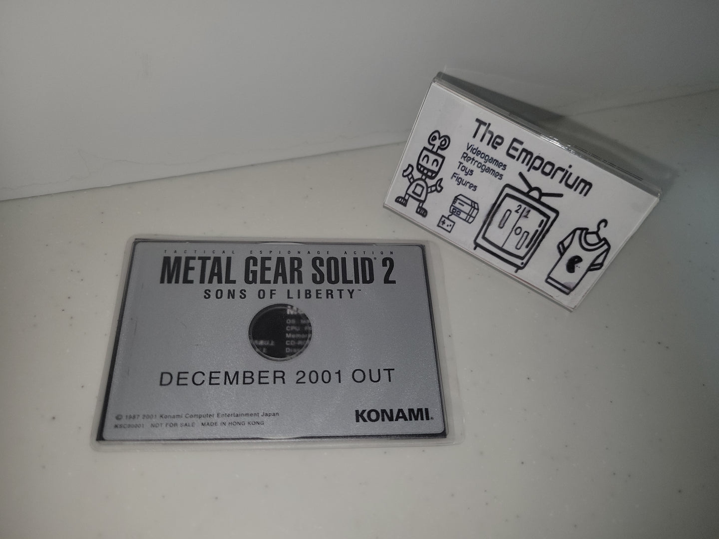 Metal Gear Solid 2 pre release promo card/cd - toy action figure gadgets