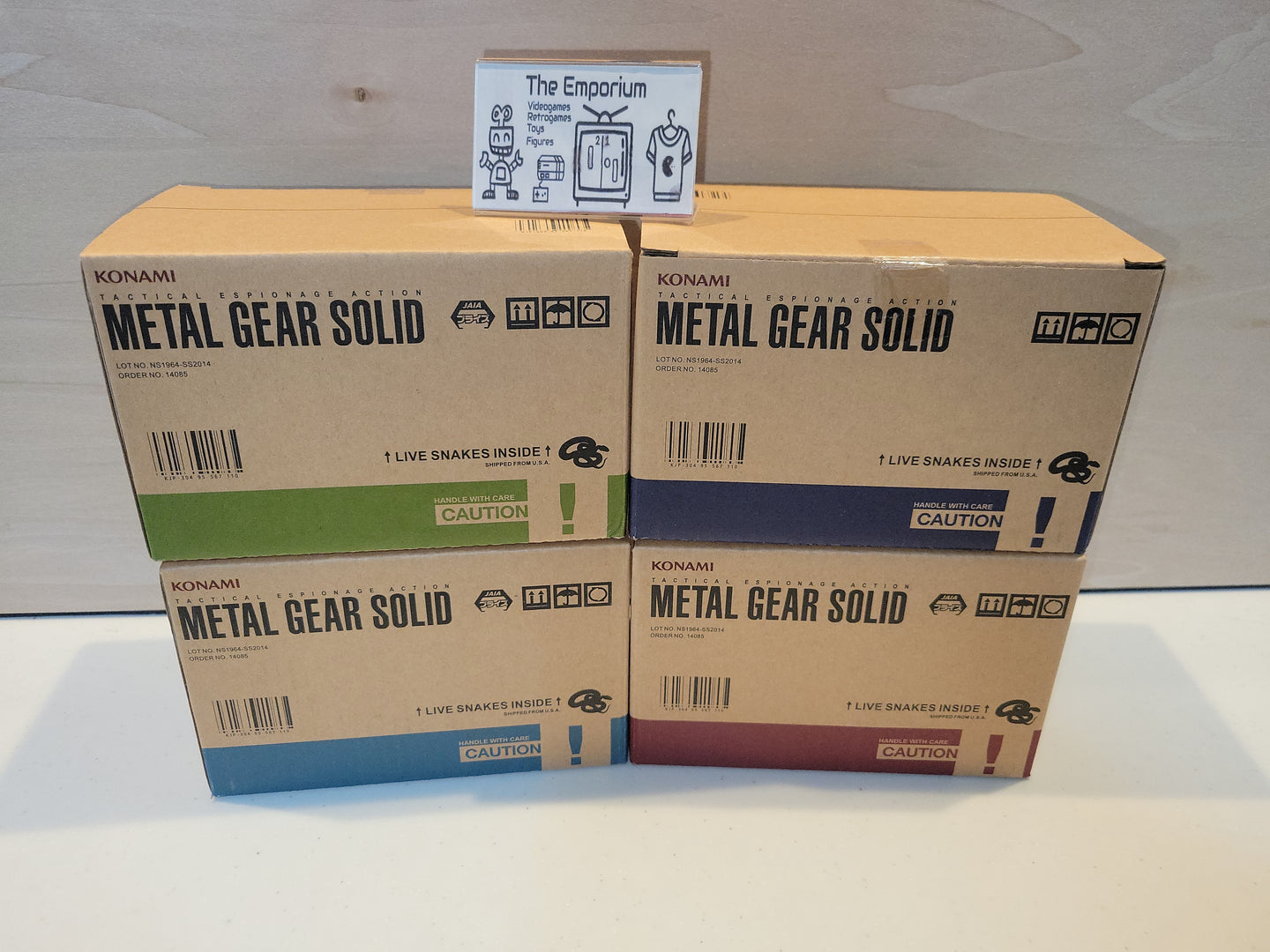 METAL GEAR SOLID Alert Stainless Steel Tumbler full set of 4 - toy action figure gadgets