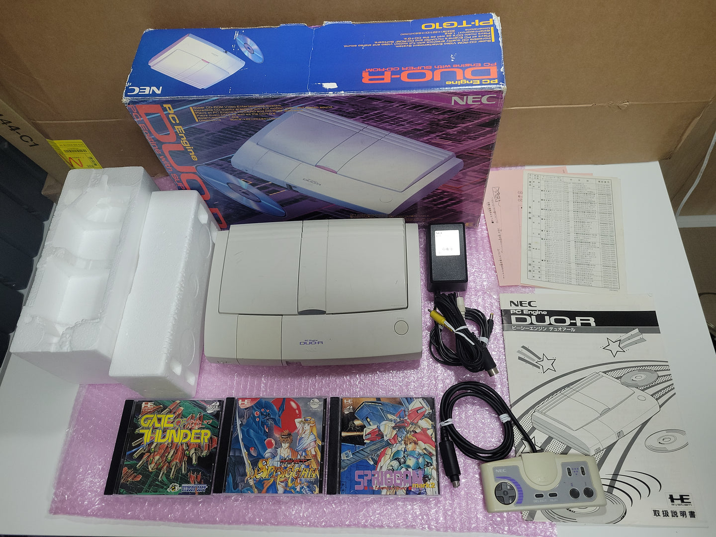 Pc Engine DuoR Console + 3 Games  - Nec Pce PcEngine