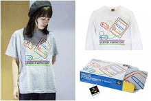 Load image into Gallery viewer, (size L - color WHITE) super famicom original tshirt + pin - t-shirt shirt dress  tshirt original
