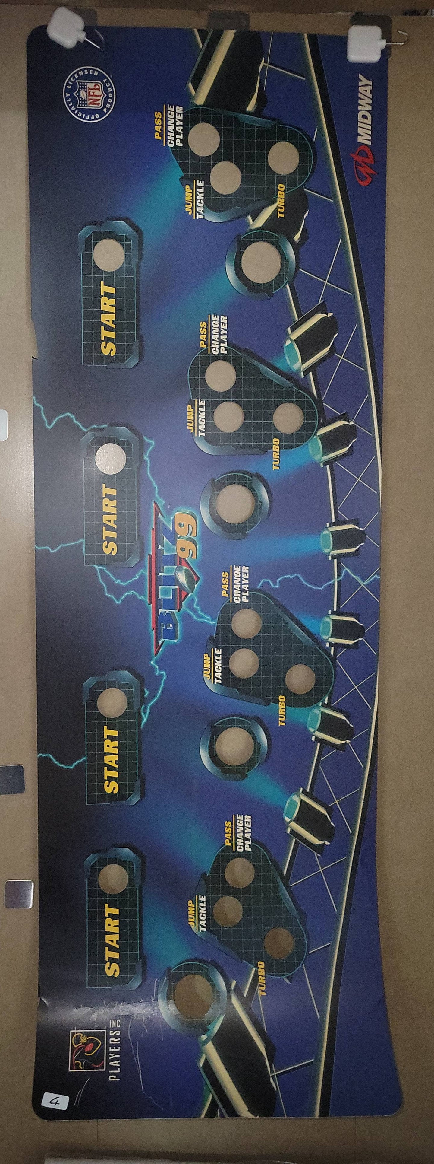 NFL Blitz'99 Original Panel Sticker - Arcade poster artset