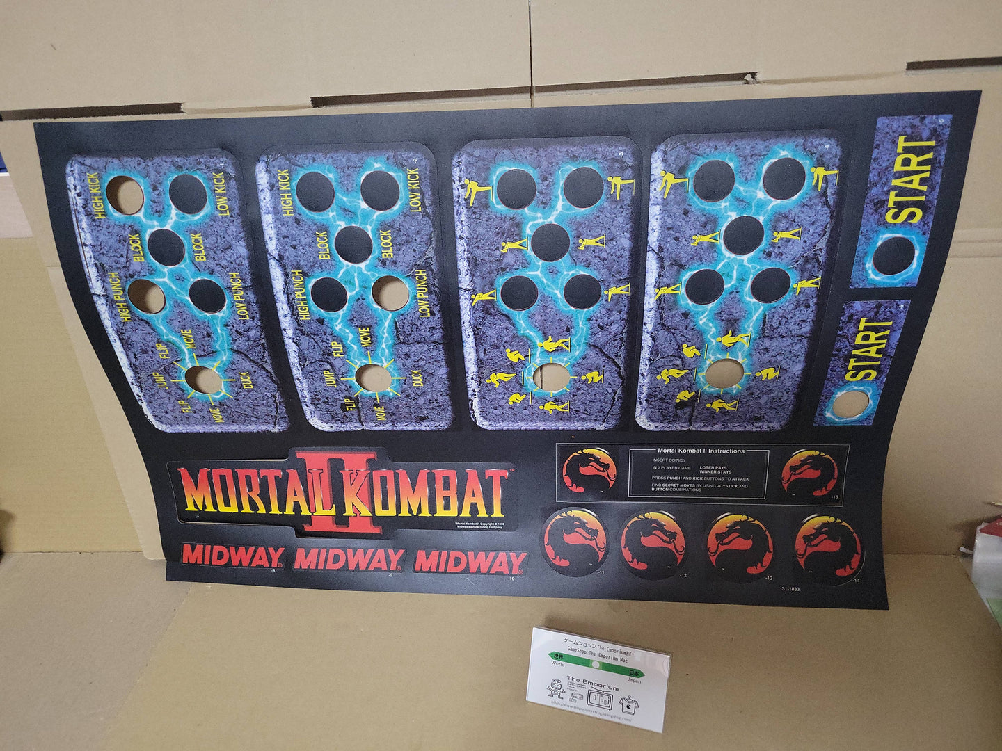 Mortal Kombat 2 Panel Stickers - Arcade poster artset