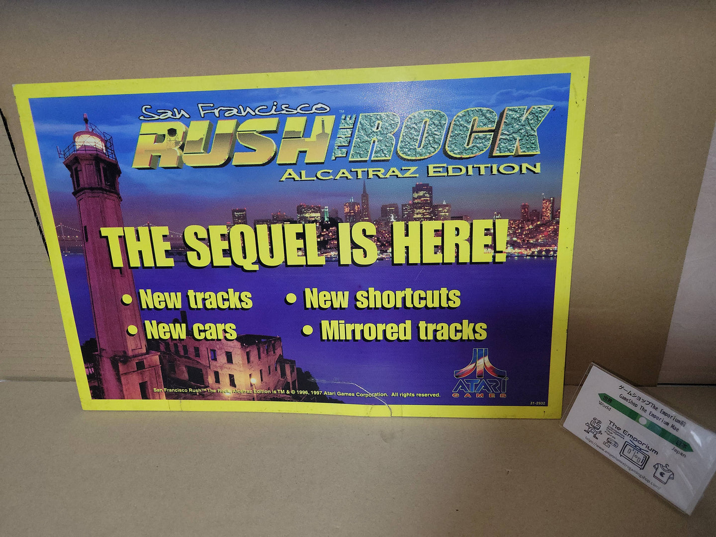 San Francisco Rush The Rock Alcatraz Ed. Original Marquee Pop - Arcade poster artset