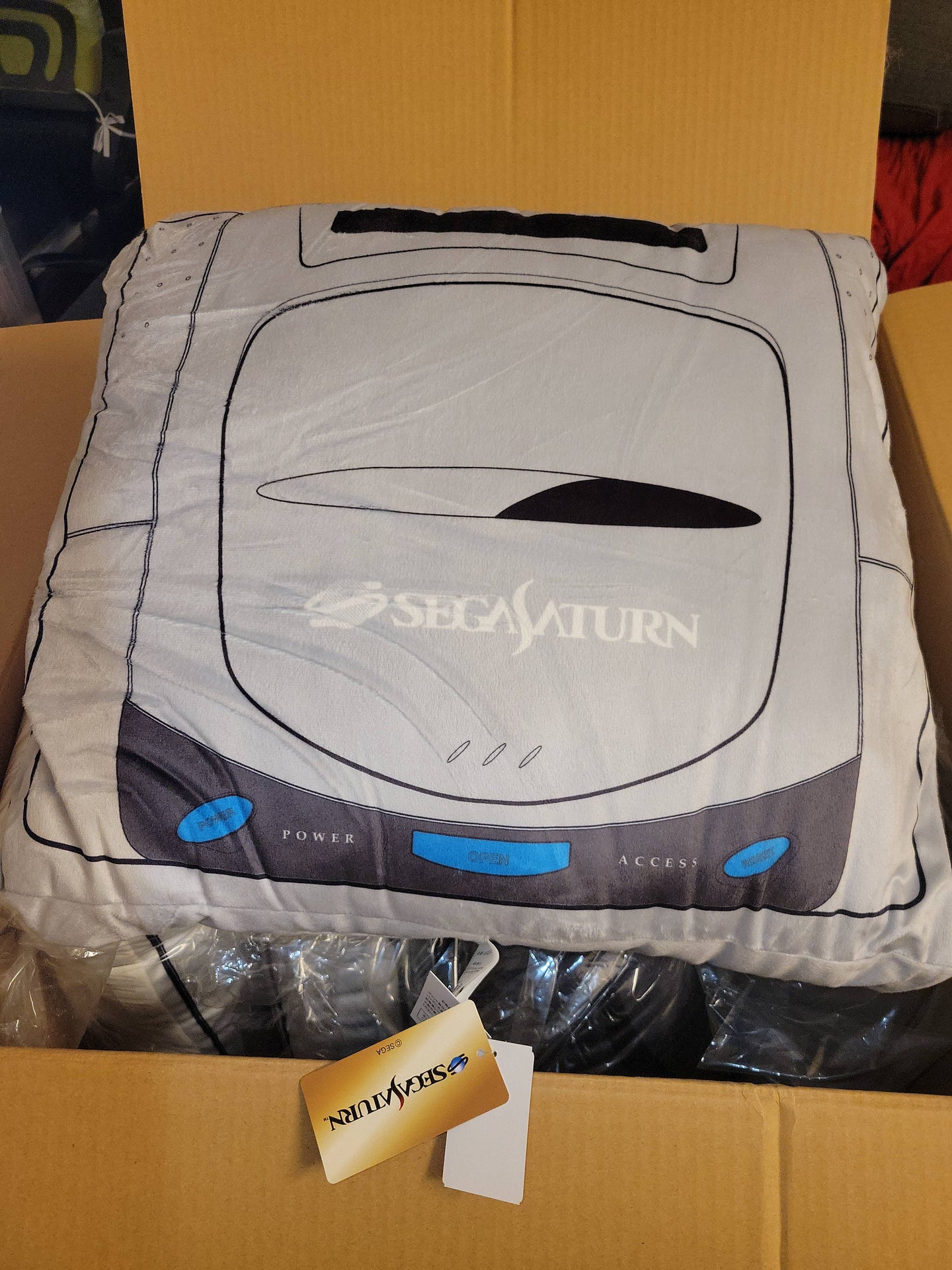 Sega Saturn Giant Pillow Set (console + controller) - toy action figure gadgets