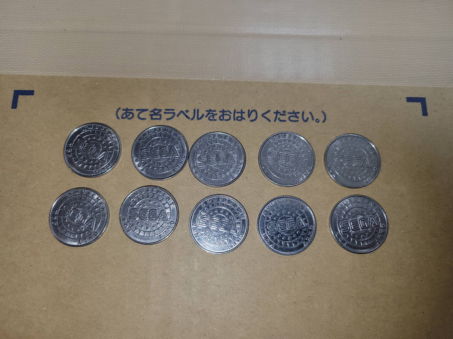 SEGA MEDALS COINS - COLOR: SILVER  10 PCS