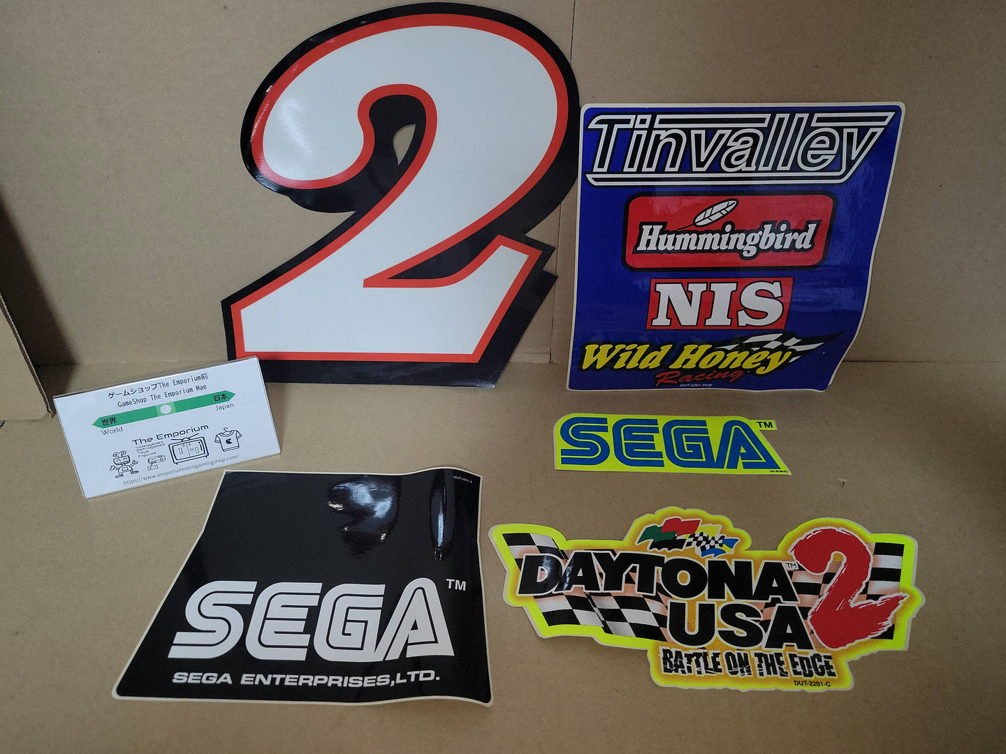 Daytona Usa 2 back seat sticker SET #2 - Arcade poster artset