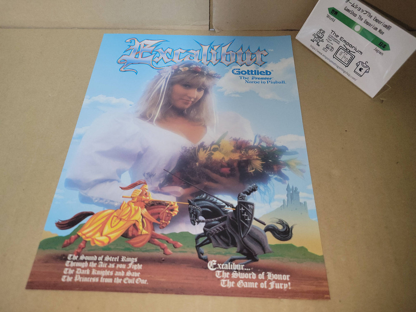 Excalibur PinBall Promo Flyer A4 - arcade artset art set