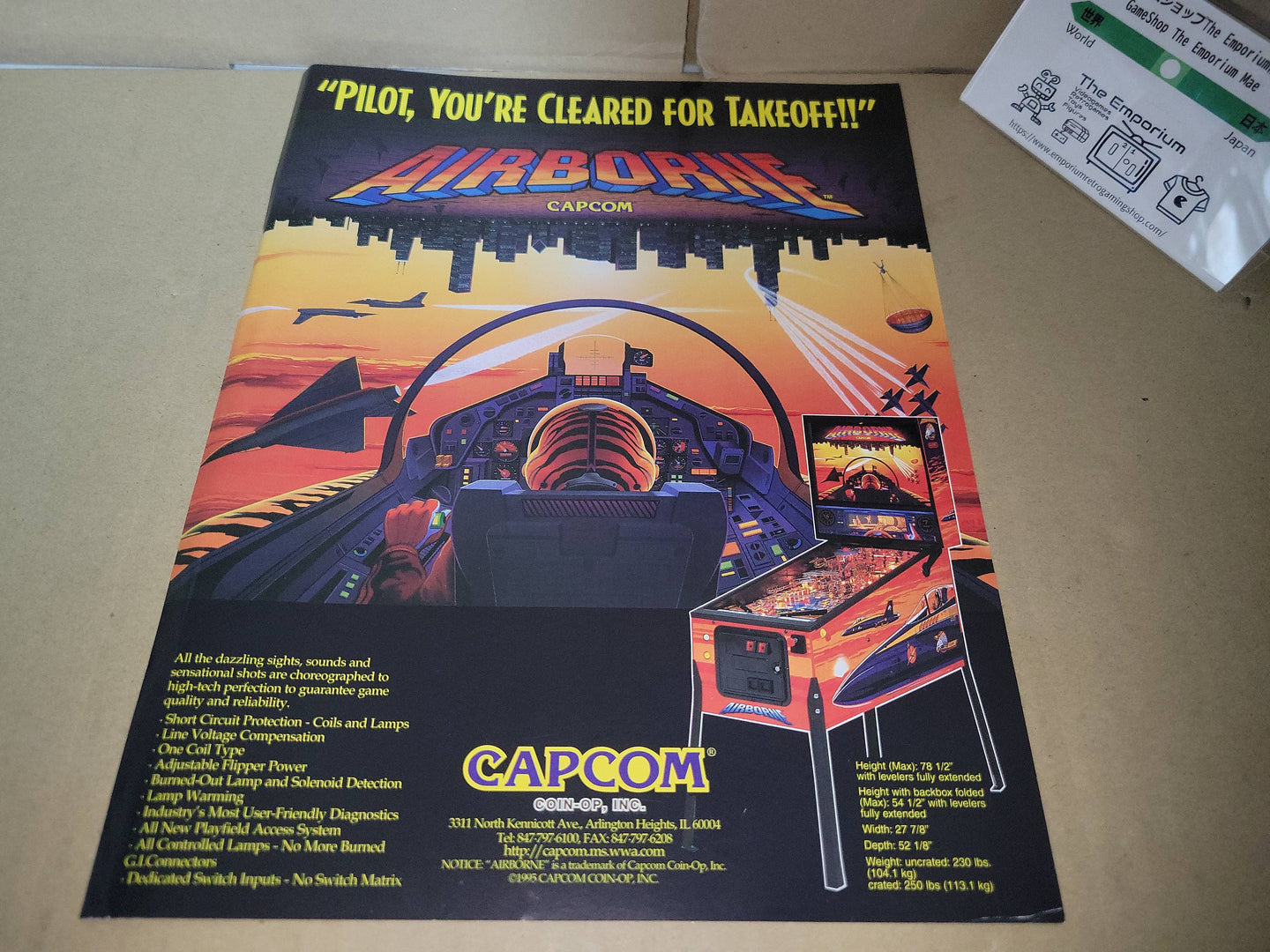 AirBorne PinBall Promo Flyer A4 - arcade artset art set