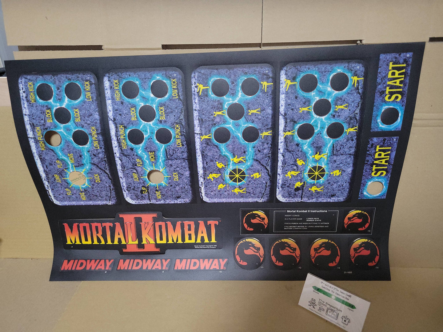 Mortal Kombat 2 Panel Stickers - Arcade poster artset