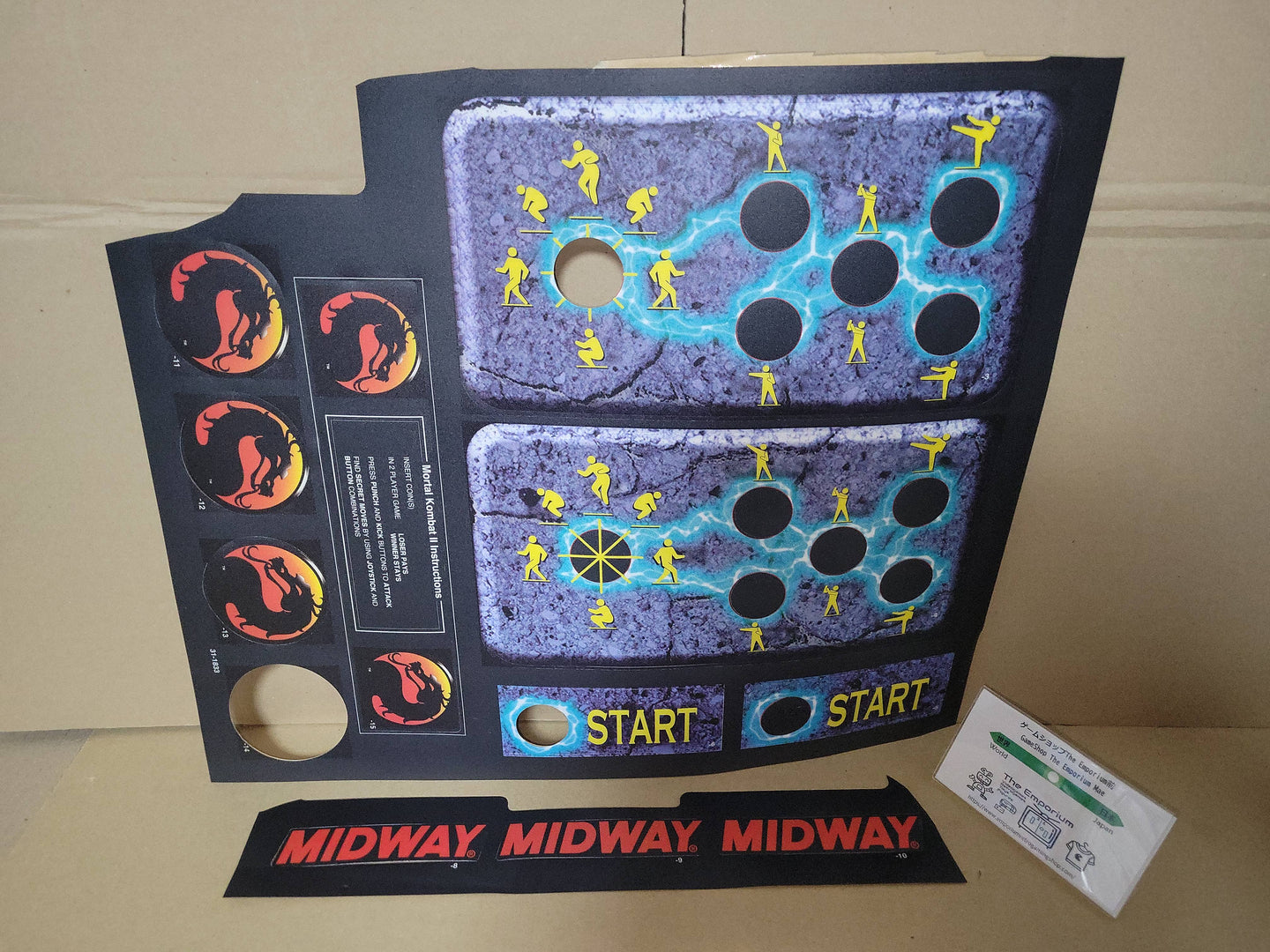 (not complete) Mortal Kombat 2 Panel Stickers - Arcade poster artset
