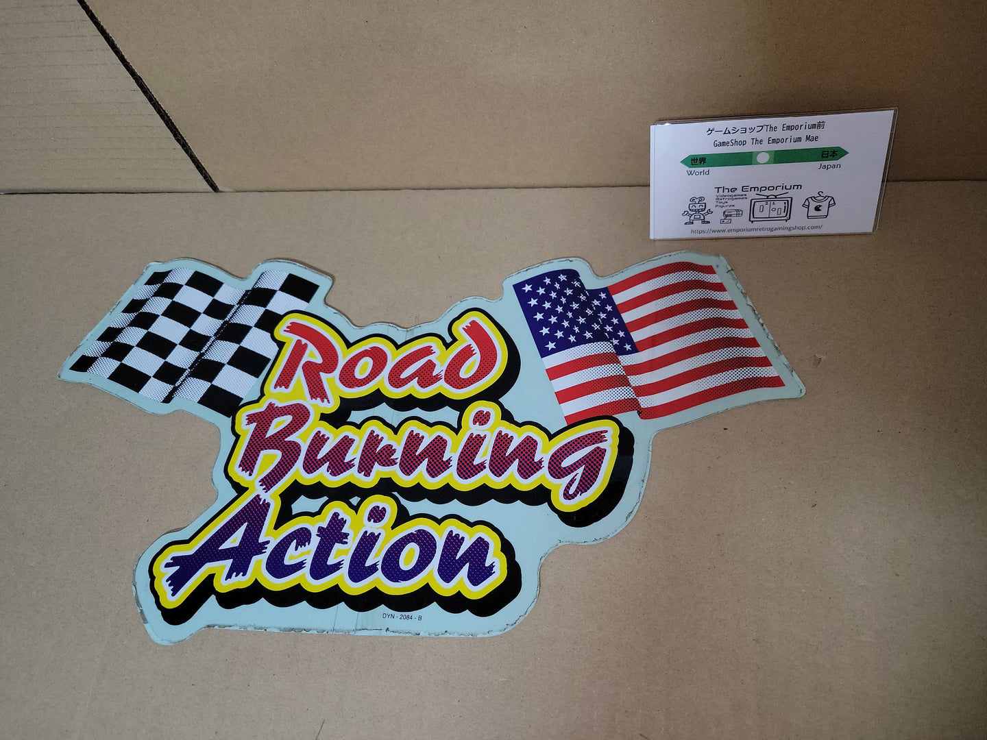 Daytona USA seat back sticker ‘Road Burning Action’  Sit Down Back Seat Sticker - Arcade poster artset