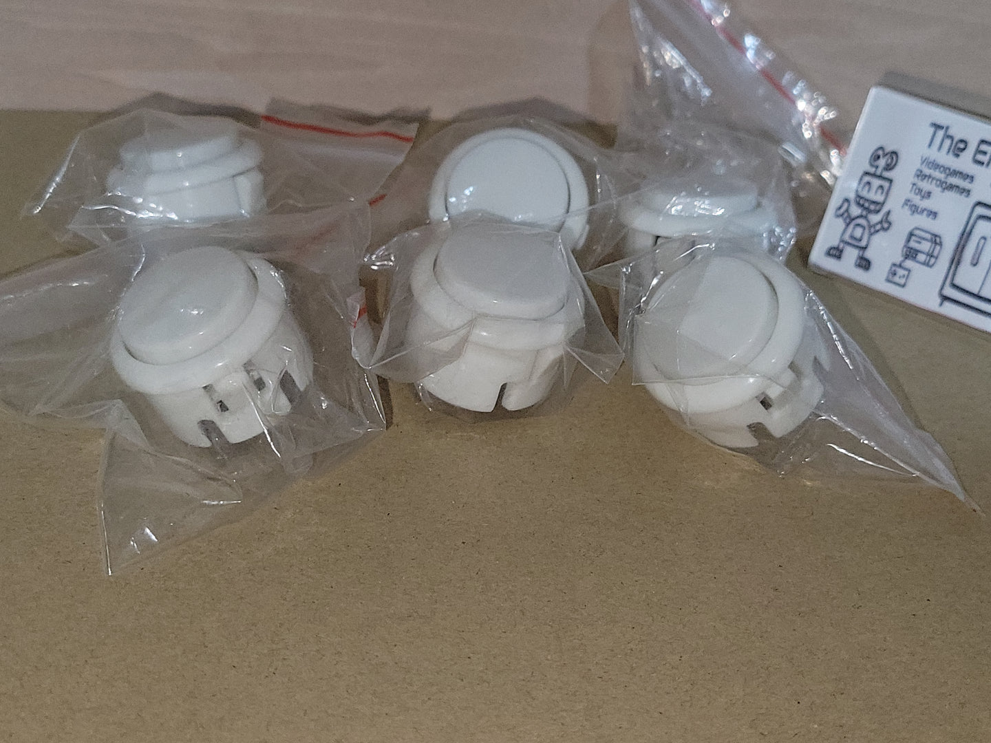Arcade Push button 30mm White Snap-in (set of 6) - Arcade Pcb Printed Circuit Board