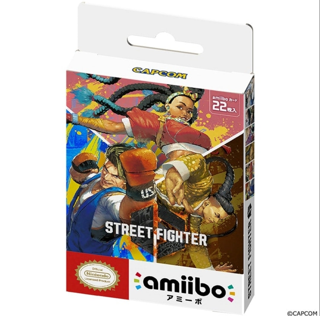 preorder release date: 5/6/2025 - amiibo Kimberly, Luke, Jamie + Street Fighter 6 amiibo Card Starter Set - Nintendo Switch 2 /  NSW2