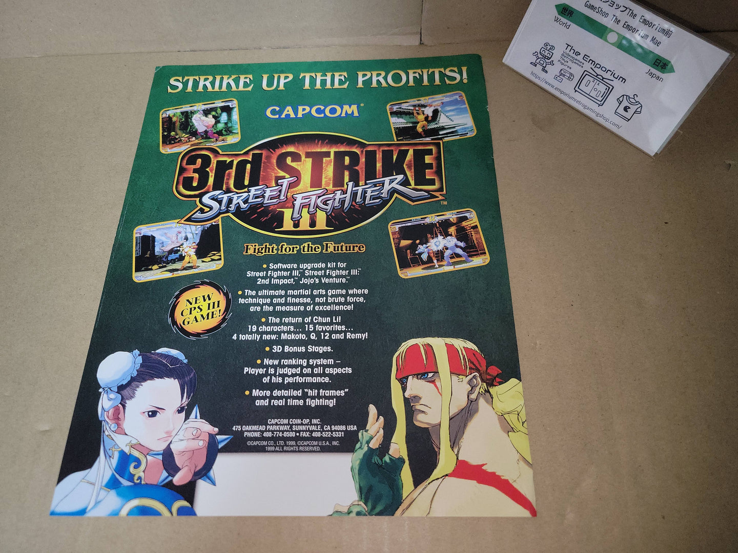 Street Fighter III 3rd Strike Promo Flyer A4 - arcade artset art set