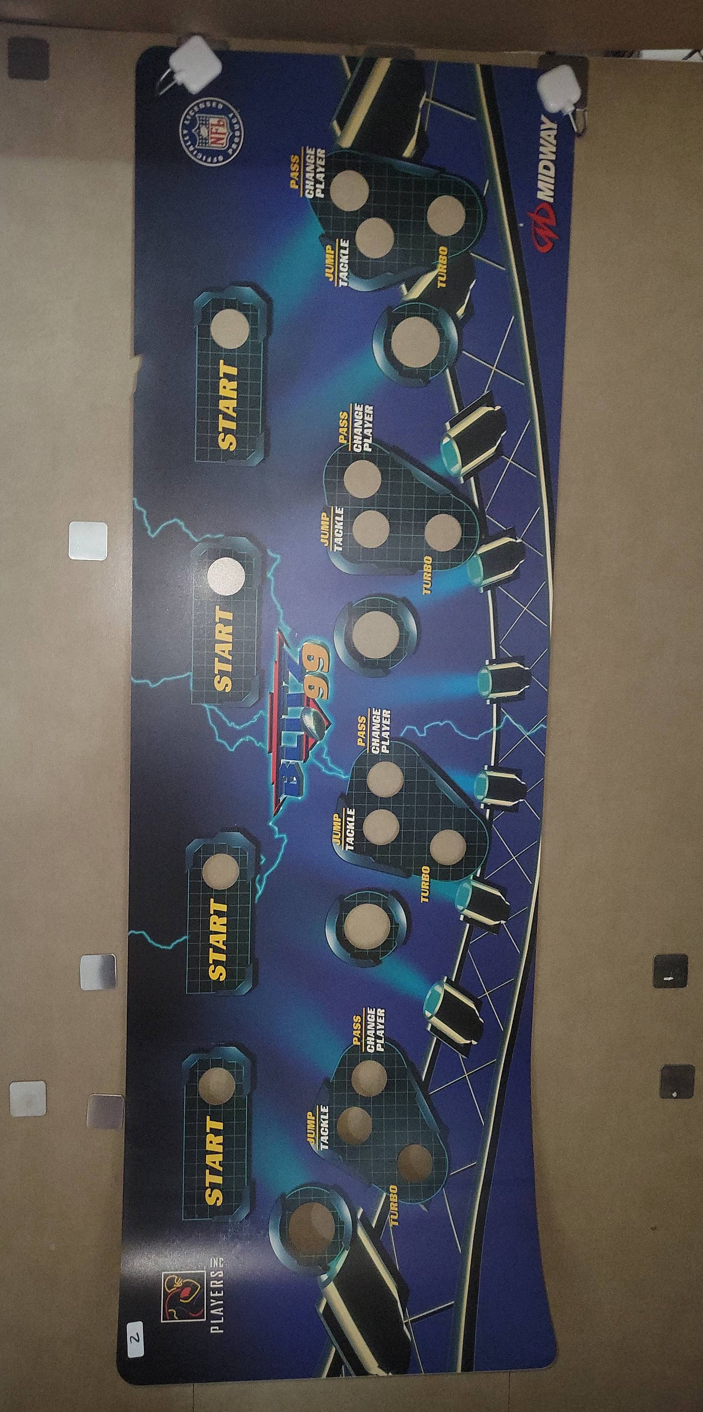 NFL Blitz'99 Original Panel Sticker - Arcade poster artset