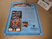 Load image into Gallery viewer, Swords of Fury PinBall Promo Flyer A4 - arcade artset art set

