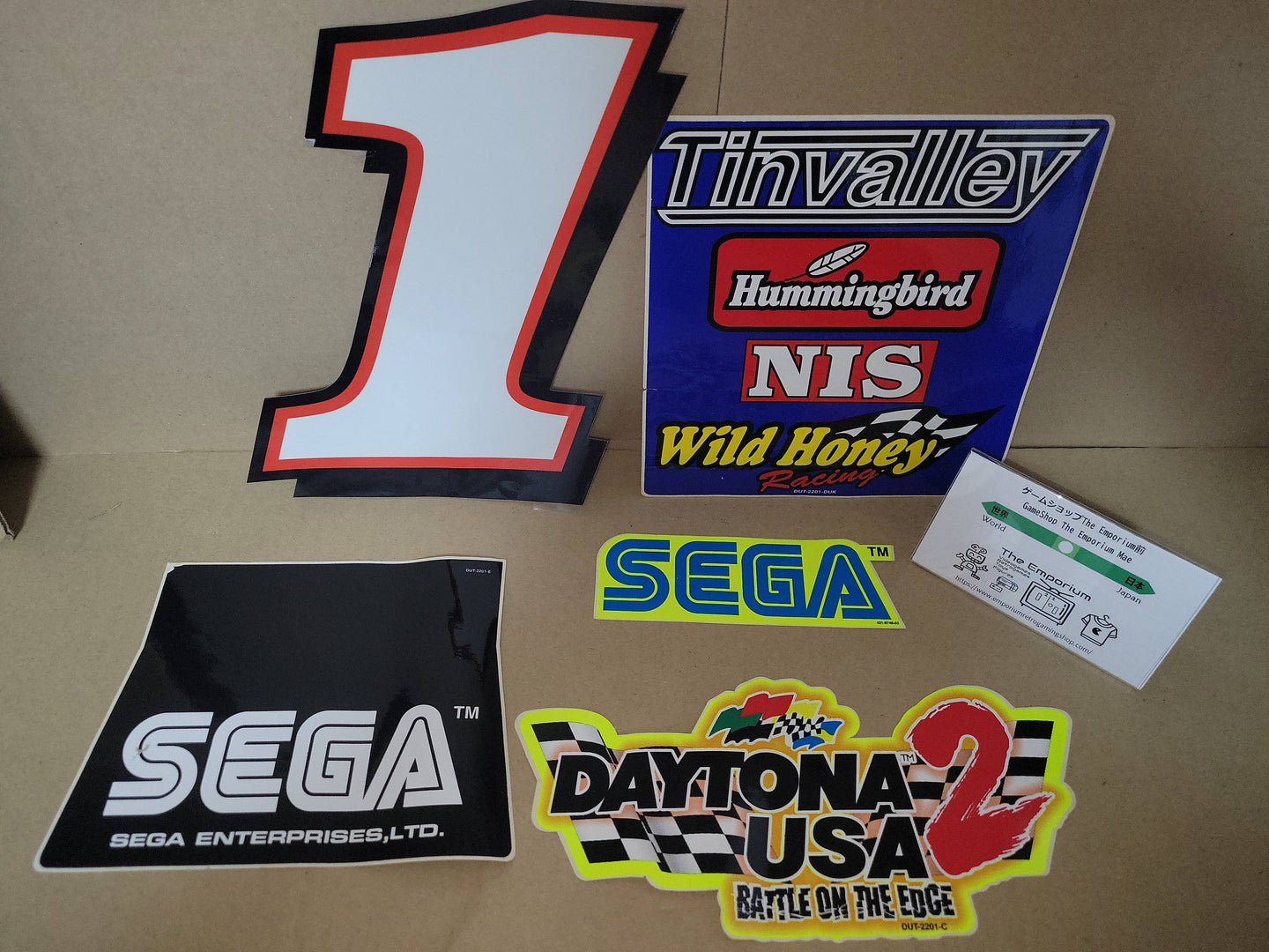 Daytona Usa 2 back seat sticker SET #1 - Arcade poster artset