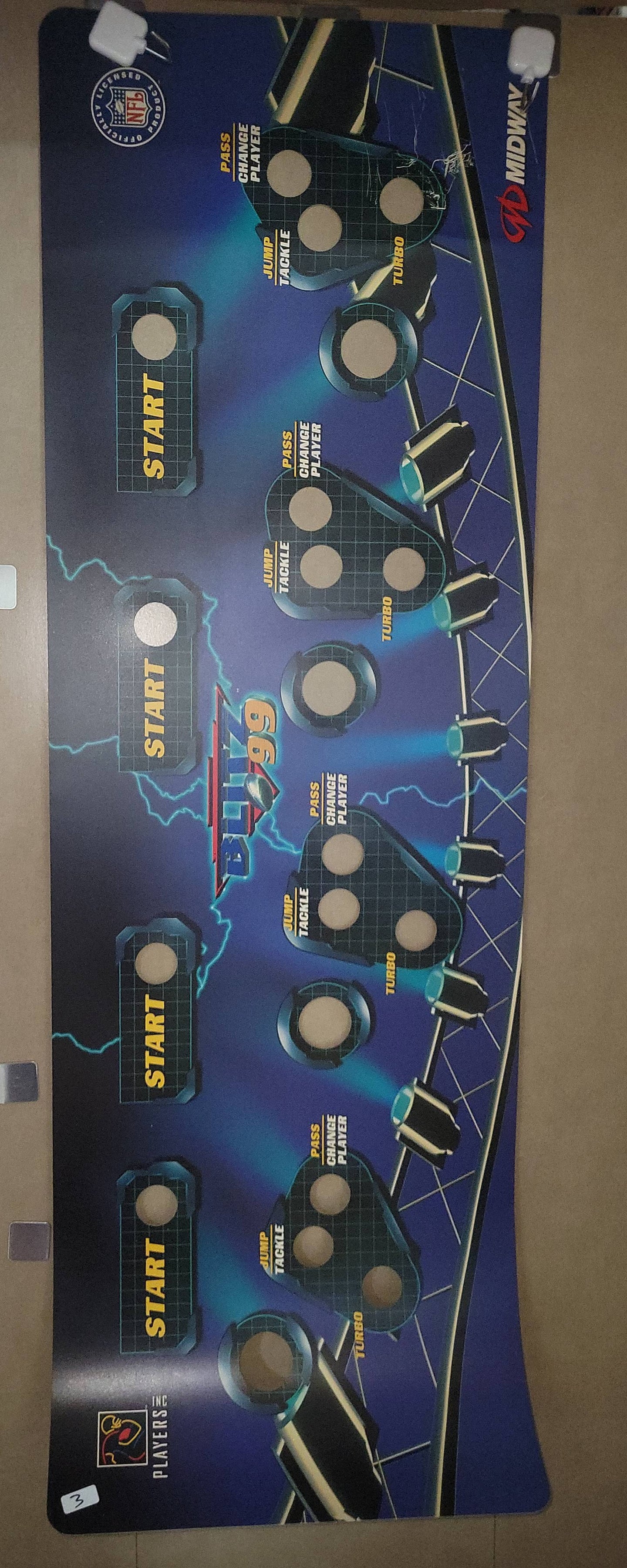 NFL Blitz'99 Original Panel Sticker - Arcade poster artset