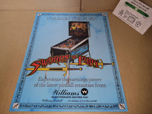 Load image into Gallery viewer, Swords of Fury PinBall Promo Flyer A4 - arcade artset art set

