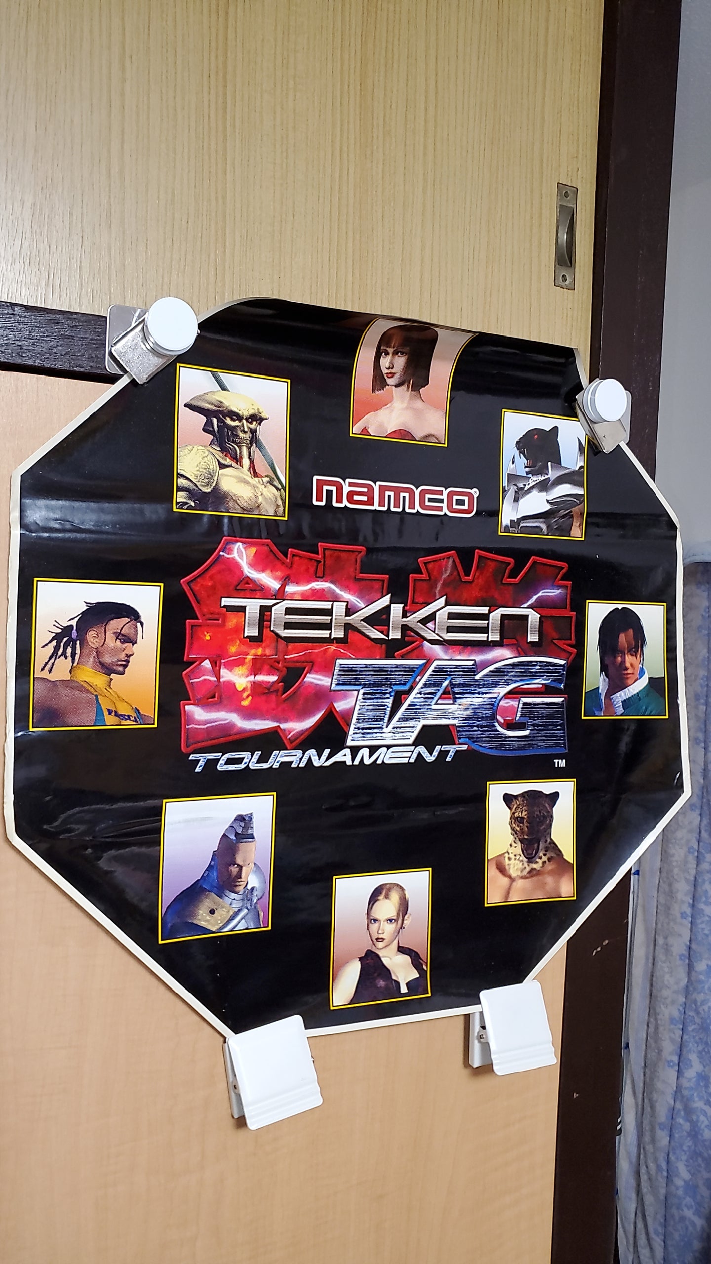 set of 2 (left and right sides) TEKKEN TAG TOURNAMENT cabinet side stickers old stock  - poster / scrool / tapestry  japan.