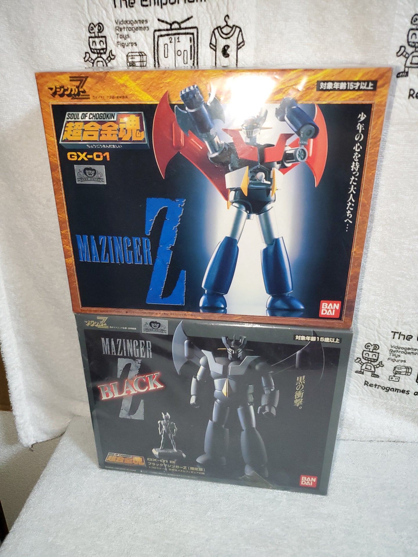 Mazinger z GX-01 + Mazinger z (black) GX-01B set soul of chogokin  toy action figure model emp22