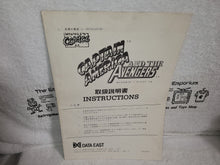 Load image into Gallery viewer, Captain america &amp; avengers manual -  arcade artset art set
