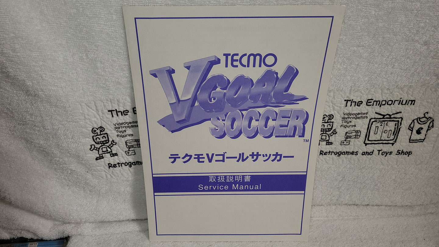 Tecmo V goal soccer  manual -  arcade artset art set